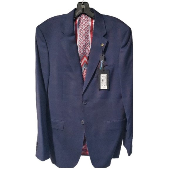 NWT Ted Baker Men's Crawlj Debonair Check Suit Jacket Coat Blue 40R $725 BB446